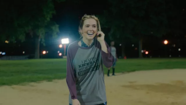 I Played Kickball With The NYC Survivors Group Baseball Triblend T-Shirt worn by Danni (Zoey Deutch) in Not Okay movie