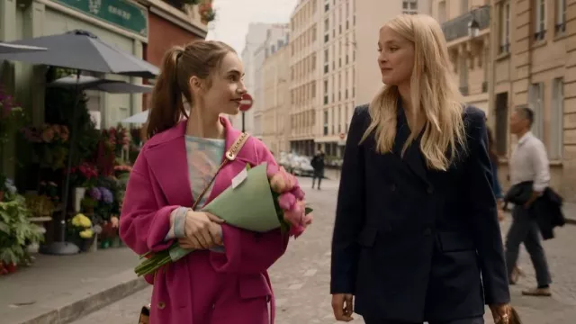 Maje Vidaia Blazer worn by Camille (Camille Razat) as seen in Emily in Paris (S01E04)