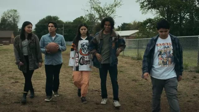 Izzi Denim Jacket worn by Bear Smallhill (D'Pharaoh Woon-A-Tai) as seen in Reservation Dogs (S01E07)