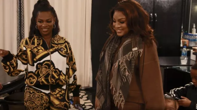 Gucci Cavendish Shawl worn by Drew Sidora as seen in The Real Housewives of Atlanta (S14E12)
