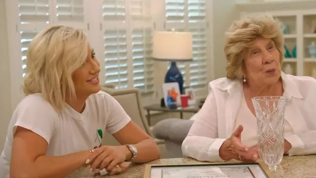 Monogram Sequin Cherries Tee worn by Savannah Chrisley as seen in Chrisley Knows Best (S09E20)