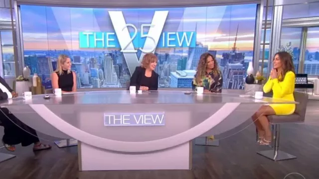 Alexandre Vauthier Ruched Velvet Minidress worn by Alyssa Farah as seen in The View on 04 August 2022