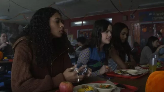 Varley Mentone Sweater in Tortoise Shell worn by Tabitha 'Tabby' Hayworthe (Chandler Kinney) as seen in Pretty Little Liars: Original Sin (S01E04)