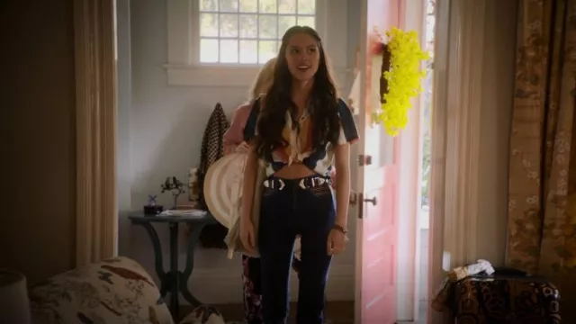 Mother The Smooth Hustler Rainbow Jeans worn by Nini (Olivia Rodrigo) as seen in High School Musical: The Musical: The Series (S03E01)