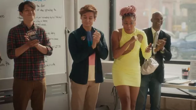David Koma Ruched Mi­ni Dress worn by Phoebe Robinson)as seen in Everything's Trash (S01E03)
