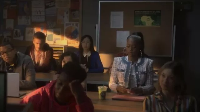 Veronica Beard Esten Jacket worn by Annika (Justine Skye) as seen in grown-ish (S05E03)