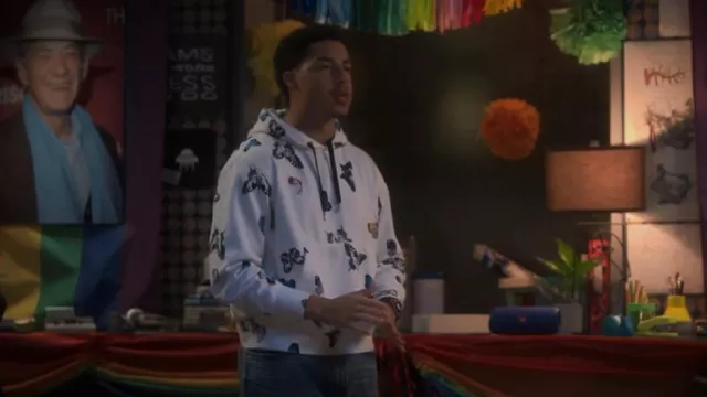 Sweat à capuche Imprimé Terry Butterfly Rag & Bone City porté par Andre Johnson, Jr. (Marcus Scribner) vu dans grown-ish (S05E03)