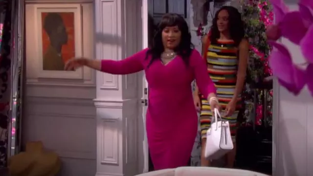 Ralph Lauren Wrap-Front Jersey Dress worn by Paulina Price (Jackée Harry) as seen in Days of Our Lives: Beyond Salem (S01E01)