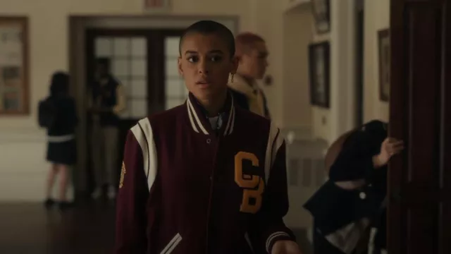 Julien Calloway Gossip Girl Maroon Varsity Jacket