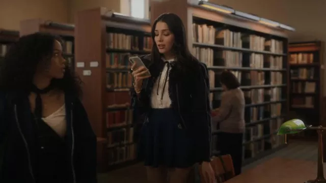 Isabel Marant Étoile Cropped Tweed Jacket worn by Luna La (Zión Moreno) as seen in Gossip Girl (S01E03)