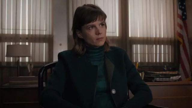 Dries Van Noten Top estampado de cuello de tortuga usado por Kristen Bouchard (Katja Herbers) como se ve en Evil (S01E10)