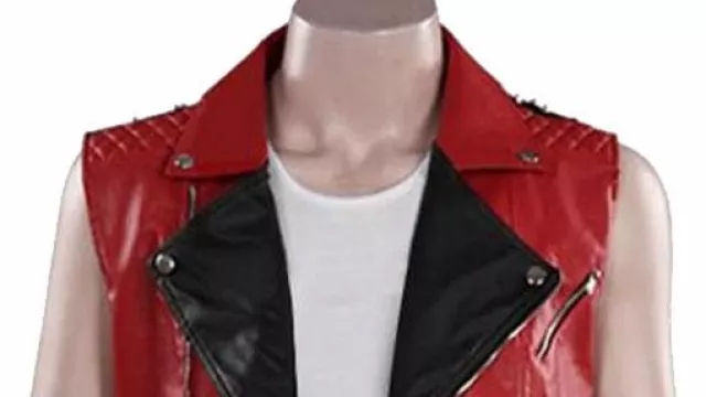 Red and Black Leather Vest worn by Thor (Chris Hemsworth) in Thor: Love and Thunder movie wardrobe