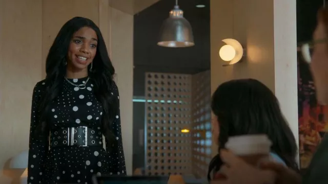 New Look Fitted and Flared Mini Dress worn by  Zelda Grant (Teala Dunn) as seen in Good Trouble (S04E15)