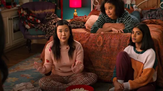 Wild Fable Strawberry And Cherry Print Sweater worn by Eleanor Wong (Ramona Young) as seen in Never Have I Ever (S03E01)