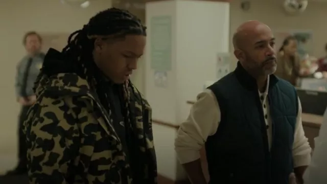 Bape Camo Jack­et worn by Jake as seen in The Chi (S05E07)