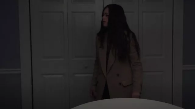 Smythe Tailored Double-Breasted Coat worn by Liz Ortecho (Jeanine Mason) as seen in Roswell, New Mexico (S04E08)