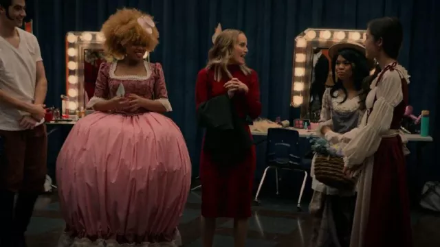 Alexander Wang Chenille Sweatneck Midi Dress In Red porté par Miss Jenn (Kate Reinders) vu dans High School Musical: The Musical: The Series (S02E11)