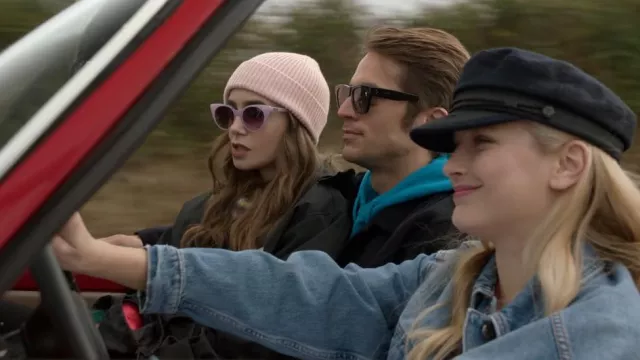 Celine Rectangle Acetate Sunglasses worn by Gabriel (Lucas Bravo) as seen in Emily in Paris (S01E08)