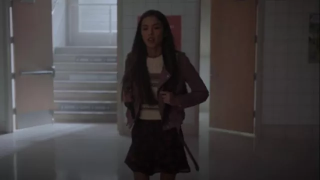 All Saints Luca Eira Print Dress worn by Nini (Olivia Rodrigo) as seen in High School Musical: The Musical: The Series (S02E12)