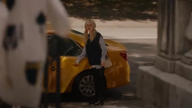 Popsy Clothing Navy Tights worn by Audrey Hope (Emily Alyn Lind) as seen in Gossip Girl (S01E08)