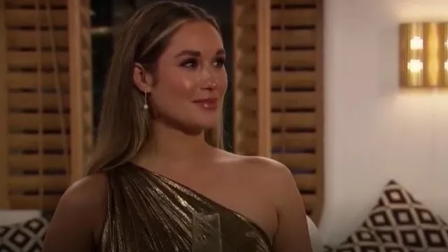 Mac Duggal Vestido griego usado por Rachel Recchia como se ve en The Bachelorette (S19E06)