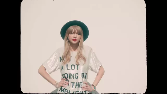 Not a Lot Going on at the Moment T-Shirt worn by Taylor Swift on 22 music video