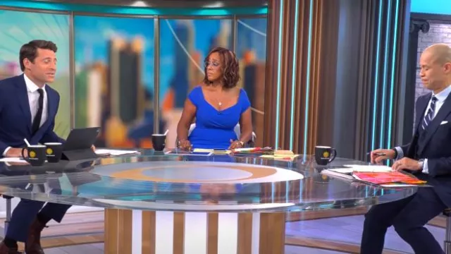 Chiara Boni La Petite Robe Elgin Robe portée par Gayle King telle que vue dans CBS Mornings le 19 août 2022