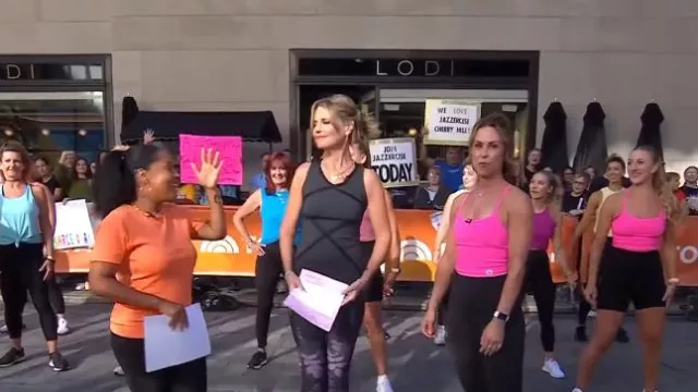 Spanx Hourglass Racerback Tank worn by Savannah Guthrie as seen in Today on August 18, 2022