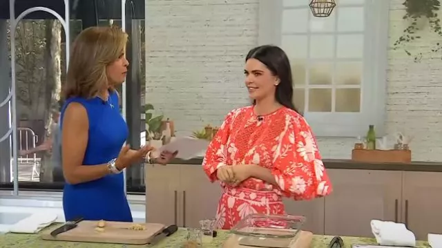 Minifalda Farm Rio Jungle usada por Katie Lee como se ve en Today el 18 de agosto de 2022