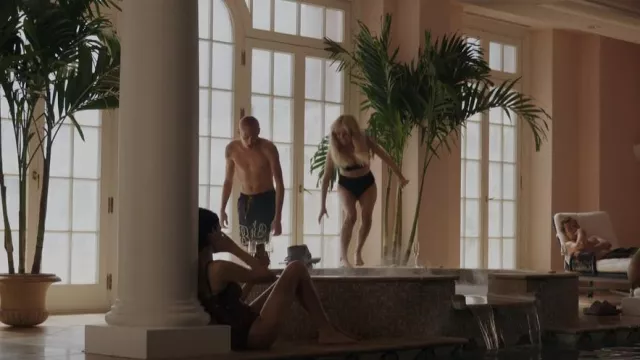 Boteh High Waist Black Bikini Bottom worn by Audrey Hope (Emily Alyn Lind) as seen in Gossip Girl (S01E12)