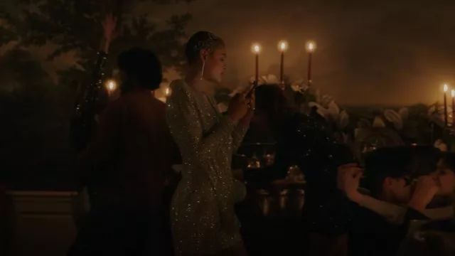 Robe à paillettes Raisa & Vanessa portée par Julien Calloway (Jordan Alexander) vue dans Gossip Girl (S01E12)