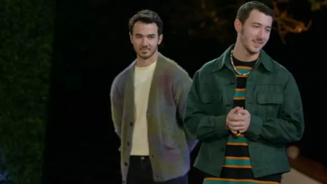 John Elliott An­go­ra Cardi­gan worn by Kevin Jonas as seen in Claim to Fame (S01E07)