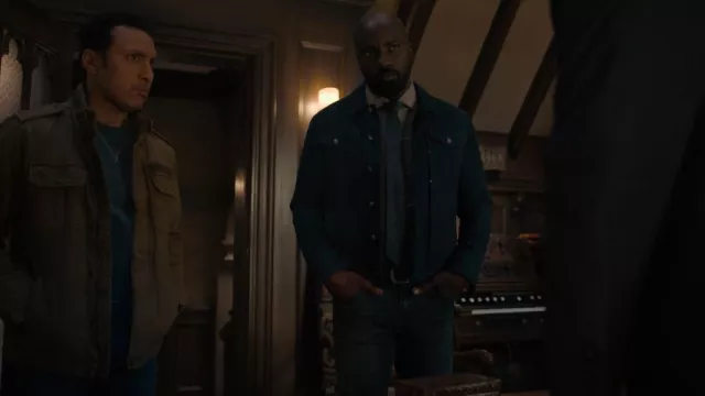 Levi's Washed Two Pocket Jacket worn by Ben Shakir (Aasif Mandvi) as seen in Evil (S02E13)