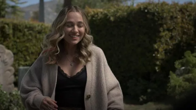 Forever 21 Lace-Trim Lettuce-Edge Cami worn by Madison Iseman as seen in American Horror Stories (S02E07)
