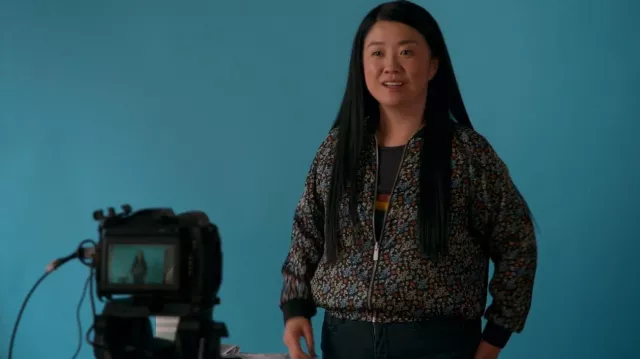 Scotch & Soda Reversible Printed Bomber Jacket worn by Alice Kwan (Sherry Cola) as seen in Good Trouble (S04E18)