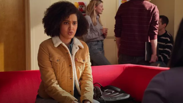 Levi's Original Corduroy Trucker Jacket worn by Fabiola Torres (Lee Rodriguez) as seen in Never Have I Ever (S02E06)