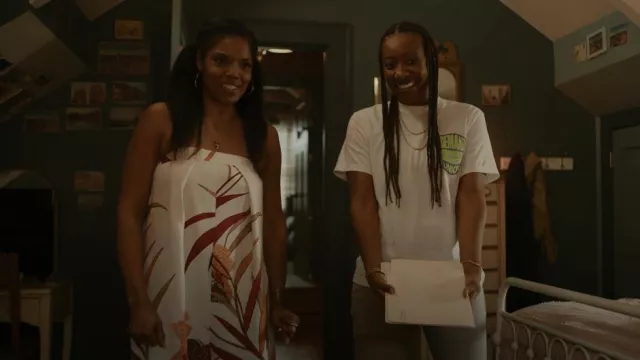 Anthropologie The Waistless Maxi Jumpsuit worn by Nina Williams (Tyla Abercrumbie) as seen in The Chi (S05E10)