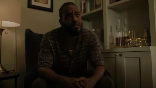 Scotch & Soda Patterned Knit Camp Shirt worn by Trig Taylor (Luke James) as seen in The Chi (S05E10)