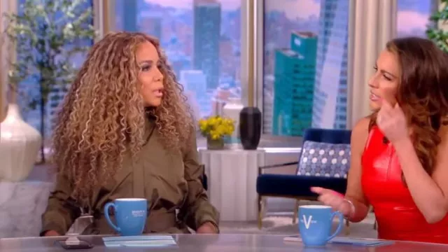 Brandon Maxwell Ruffle Tiered Long Sleeve Shirtdress worn by Sunny Hostin as seen in The View on September 12,2022