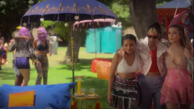 Sacai Multicolor Cotton Skort porté par Kiela (Daniella Perkins) vu dans grown-ish (S05E09)