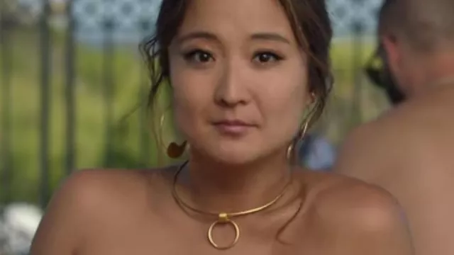Necklace and earrings worn by Mindy Chen (Ashley Park) in Emily in Paris (Season 2 Episode 2)