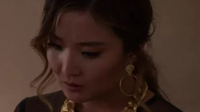 Hoop Earrings worn by Mindy Chen (Ashley Park) in Emily in Paris TV series (Season 2 Episode 4)