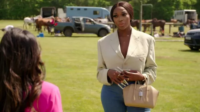Zara Linen Crop Blazer worn by Lystra Adams as seen in The Real Housewives of Cheshire (S15E03)