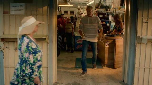 Vans Classic Slip on Checkerboard Trainers worn by Johnny Lawrence (William Zabka) as seen in Cobra Kai (S05E02)