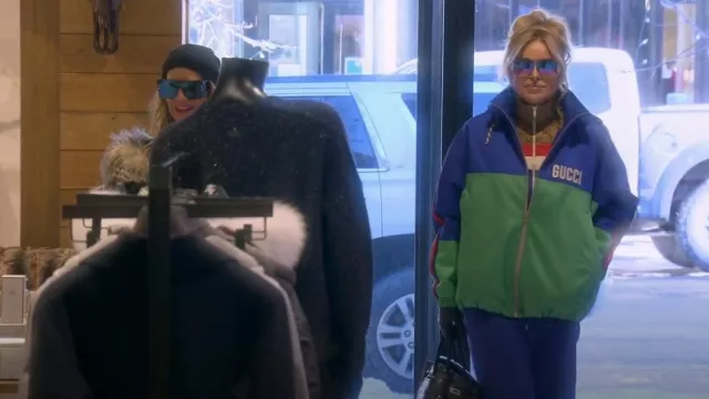 Gucci GG Technical Jersey Jacket worn by Diana Jenkins as seen in The Real Housewives of Beverly Hills (S12E18)