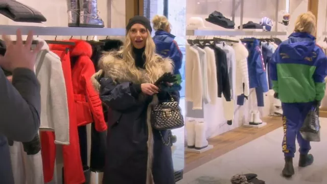Prada Re-Nylon Faux Fur-Trimmed Coat worn by Dorit Kemsley as seen in The Real Housewives of Beverly Hills (S12E18)