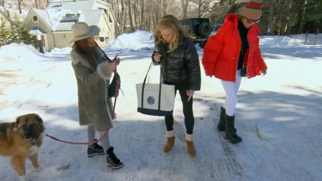 Moncler Zannie Wedge Boots worn by Kathy Hilton as seen in The Real Housewives of Beverly Hills (S12E18)