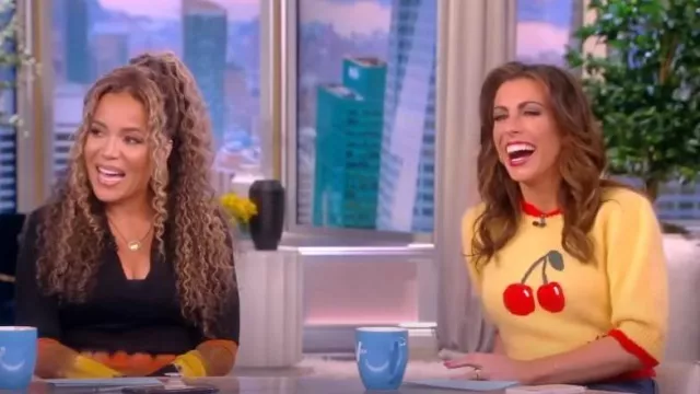 Gabriela Hearst Beryl tie-dyed Cashmere and Silk-blend Midi Dress worn by Sunny Hostin as seen in The View on September 15,2022