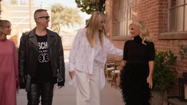 Cynthia Rowley Midi Feather Skirt portée par (Christine Beauchamp) comme on le voit dans Making the Cut (S03E07)