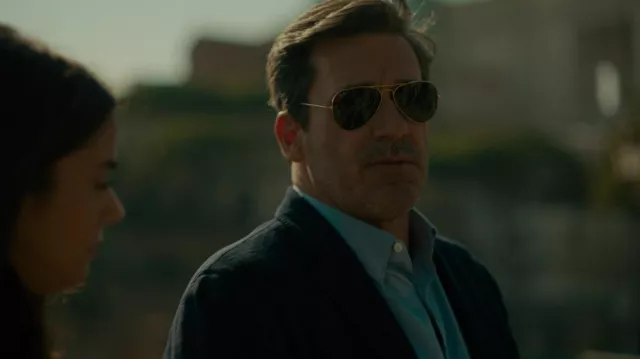 Ray-Ban sunglasses worn by Irwin Fletcher (Jon Hamm) as seen in Confess, Fletch movie